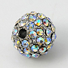 Alloy Rhinestone Beads RB-A034-10mm-A28P-2