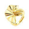 Brass Twist Flat Round Adjustable Ring RJEW-Q781-11G-1