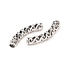 Tibetan Style Alloy Hollow Curved Tube Beads FIND-Z063-37AS-2