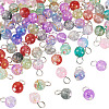 80Pcs 8 Style Transparent Acrylic Pendants PALLOY-TAC0201-3
