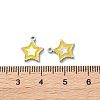 304 Stainless Steel Enamel Charms STAS-M102-20P-02-3