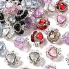 Sparkling Rhinestone Crown Heart Beads OACR-Q008-01-1