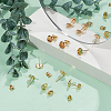 Flat Round 304 Stainless Steel Stud Earring Settings STAS-UN0060-74A-G-4