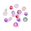 Frosted Spray Painted Glass Beads Strands GLAA-FS0001-18-2