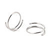 Double Nose Ring for Single Piercing AJEW-C010-02P-03-3