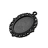 Electrophoresis Alloy Oval Pendant Cabochon Settings X-PALLOY-Q304-50-NR-3