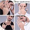 Unicraftale 3Pcs 3 Colors 304 Stainless Steel Signet Open Cuff Rings RJEW-UN0001-27-7