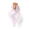 Teardrop Glass Cork Bottles Ornament LS-AJEW-A039-01J-1