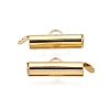 Iron Slide On End Clasp Tubes IFIN-R212-1.6cm-G-1