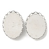 Non-Tarnish 304 Stainless Steel Fancy Cabochon Brooch Findings X-STAS-E197-08P-1