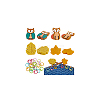 32Pcs 12 Styles Food Grade Eco-Friendly Silicone Beads with Baking Paint Zinc Alloy Knitting Stitch Marker Rings SIL-BC0001-08A-7