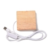 Square Solid Wood Base for Crystal Stones JX333B-2