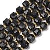 Natural Black Tourmaline Beads Strands GG-CBAC972-A04-01-1