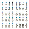 100Pcs 10 Styles Tibetan Style Alloy Pendants FIND-TA0002-25-11