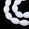 Opaque Solid Color Imitation Jade Glass Beads Strands EGLA-A037-P6x8mm-D01-3