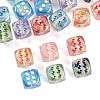 20Pcs UV Plating Transparent Acrylic Beads OACR-FS0002-39-2