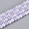Electroplate Glass Beads Strands EGLA-N019-6mm-01-1