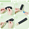 80Pcs 4 Colors Iron Ribbon Ends with Rings IFIN-GO0001-07-3