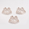 Alloy Open Back Bezel Pendants LS-PALLOY-L203-03RG-1