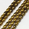 Electroplate Non-magnetic Synthetic Hematite Beads Strands G-J168-5x3mm-04-1