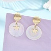 Brass Dangle Stud Earring for Women EJEW-JE07336-1