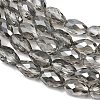 Electroplate Glass Beads Strands EGLA-D015-15x10mm-34-4