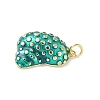 Brass Enamel Pendants KK-B148-01G-02-2