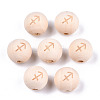 Unfinished Natural Wood European Beads WOOD-S045-142A-3