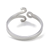 Non-Tarnish Constellations 304 Stainless Steel Open Cuff Ring for Women RJEW-L122-001P-03-3