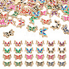 48Pcs 12 Styles Alloy Enamel Connector Charms ENAM-TA0001-59-2