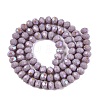 Electroplate Opaque Solid Color Glass Beads Strands EGLA-A044-P4mm-L13-2