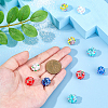 10Pcs 5 Colors Handmade Lampwork Beads LAMP-FI0001-01-3