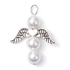 Shell Pearl Beaded Angel Pendants PALLOY-JF03016-3