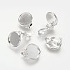 Brass Clip-on Earring Settings LS-KK-I007-S-NF-1