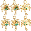 10Pcs Brass Micro Pave Cubic Zirconia Pendants KK-BBC0027-94-7