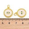 Brass Micro Pave Clear Cubic Zirconia & Green Enamel Charms CU-CBA5CB0-28G-3