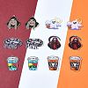 12Pcs 6 Styles Halloween Printed Acrylic Pendants OACR-FS0001-73-10