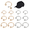 12Pcs 6 Styles Alloy C Shape Clasps for Hat FIND-PH0028-76-1