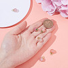 6Pcs Natural Agate Peach Charms G-OC0006-02-3