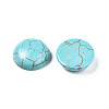 Craft Findings Dyed Synthetic Turquoise Gemstone Flat Back Dome Cabochons TURQ-S266-18mm-01-3