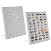 50-Slot Velvet with Sponge L Shaped Stud Earring Display Stands EDIS-WH0011-08A-1