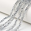 Electroplate Transparent Glass Beads Strands EGLA-A034-T1mm-M16-1