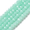 Baking Painted Imitation Jade Glass Bead Strands X-DGLA-A034-J6MM-A22-1