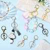 20Pcs 5 Colors Iron Keychain Clasps FIND-BBC0004-69-4