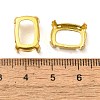 Rectangle Brass Sew on Prong Settings KK-N0084-A05-10x14G-2