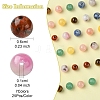 175Pcs 7 Styles Round Natural Tiger Eye & Green Aventurine & Red Jasper & Topaz Jade & Dyed Persian Jade & Blue Spot Jasper & Yellow Jade Box Sets DIY-FS0007-08-5