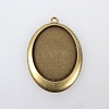 Vintage Tibetan Style Alloy Pendant Cabochon Settings TIBEP-M018-76AB-NF-1