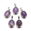 Natural Amethyst Pendants KK-I634-02P-08-1