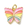 Brass Enamel Pendants KK-D295-14G-1