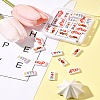 40Pcs 4 Colors Printed  Opaque Acrylic Beads OACR-FS0004-05-10
